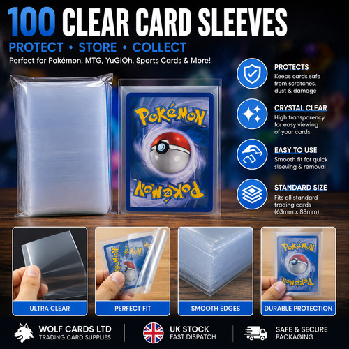 100 card sleeves for pokémon - 100,