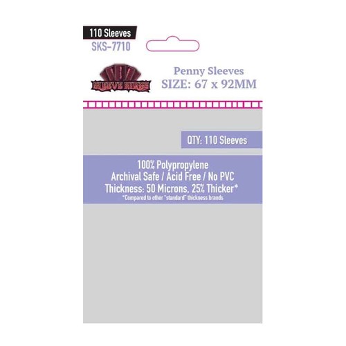 110 sleeve kings clear penny - x,